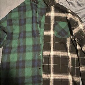 Green and Black Flannel shirt
